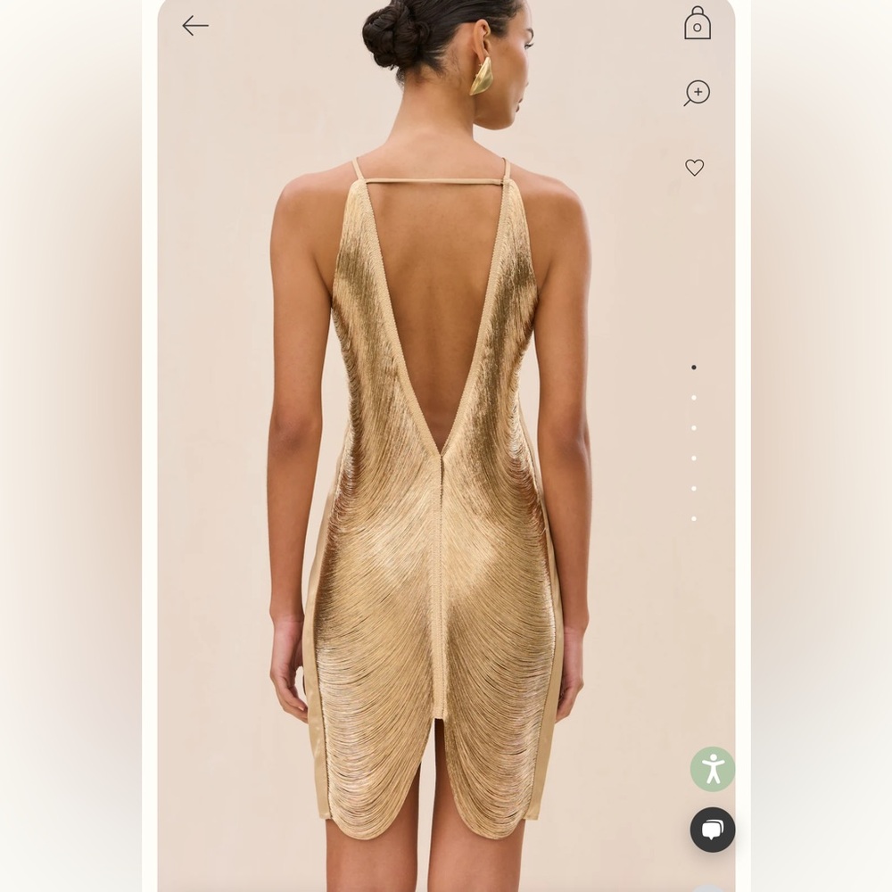 MARA DRESS - LIGHT GOLD - Picture 2 of 8